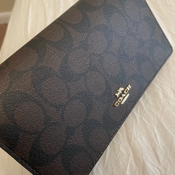 Coach anna foldover crossbody clutch in signature canvas - Picture 5 of 6